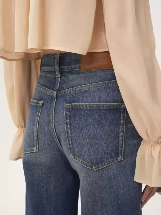 High-Rise-Flare-Jeans aus Denim High-Rise-Flare-Jeans aus Denim