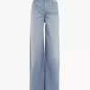 High-Rise-Jeans mit weitem Bein aus Denim High-Rise-Jeans mit weitem Bein aus Denim