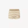 High-Rise-Logo-Minishorts aus Baumwoll-Häkelstrick High-Rise-Logo-Minishorts aus Baumwoll-Häkelstrick