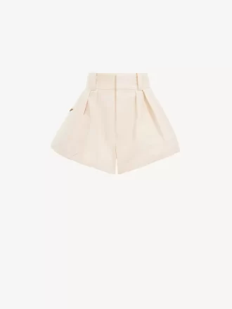 High-Rise-Mini-Shorts aus Baumwoll-Canvas