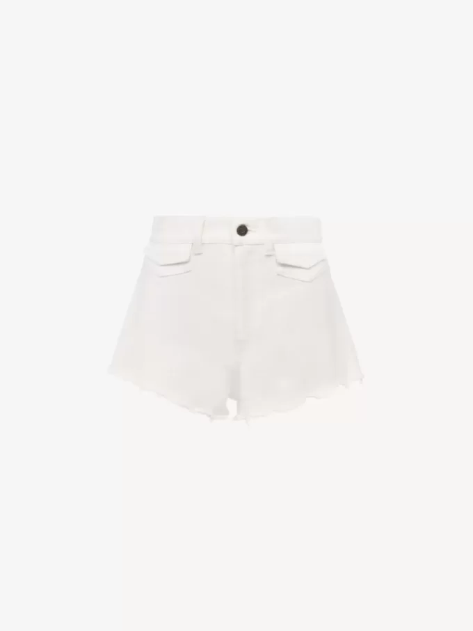 High-Rise-Mini-Shorts aus Denim