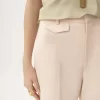 Hoch geschnittene Schlaghose aus Wollgabardine Hoch geschnittene Schlaghose aus Wollgabardine