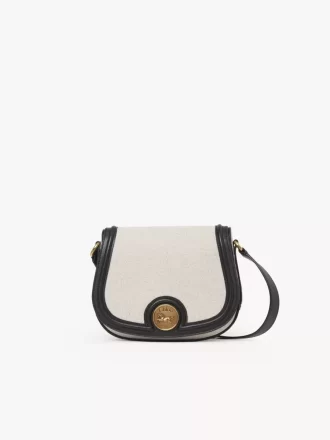 Horse Medal Satteltasche aus Canvas und genarbtem Leder