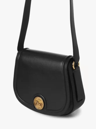 Horse Medal Satteltasche aus genarbtem Leder