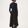 Kastenförmiger Rollkragenpullover aus Woll- und Seidenstrick