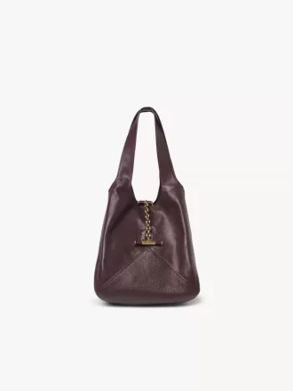 Kleine Chloé Balloon Tasche aus genarbtem Leder