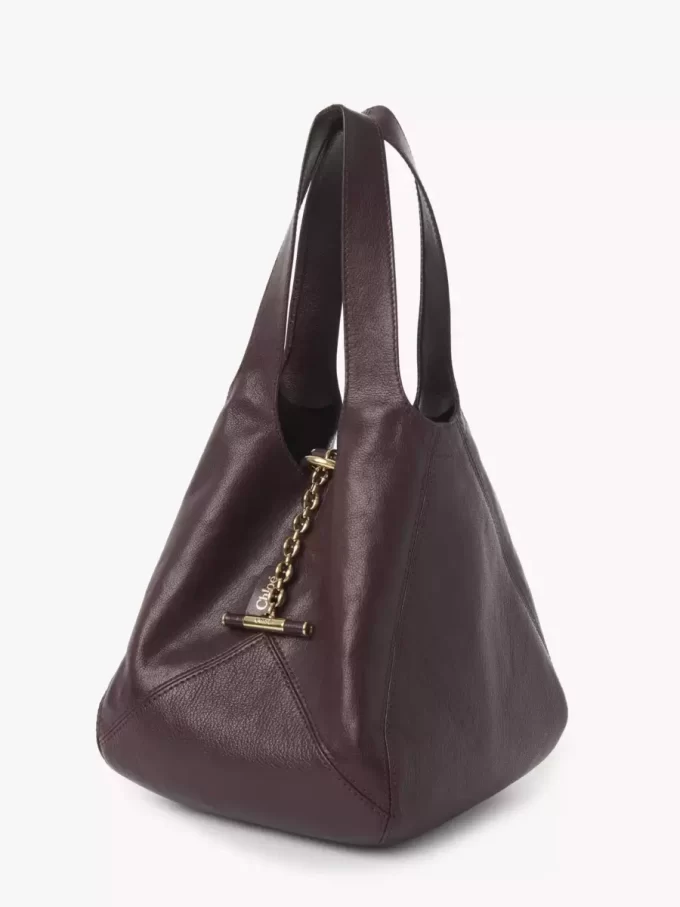 Kleine Chloé Balloon Tasche aus genarbtem Leder Kleine Chloé Balloon Tasche aus genarbtem Leder