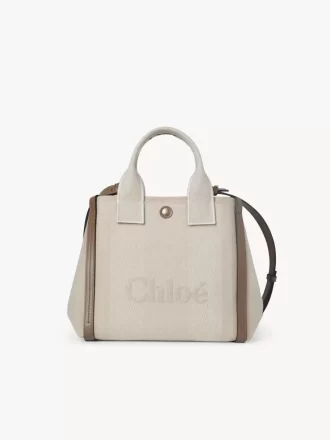 Kleine Chloé Carry-Einkaufstasche aus Canvas