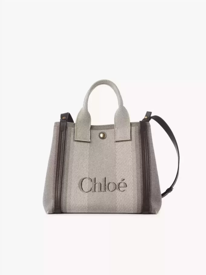 Kleine Chloé Carry-Einkaufstasche aus Canvas Kleine Chloé Carry-Einkaufstasche aus Canvas
