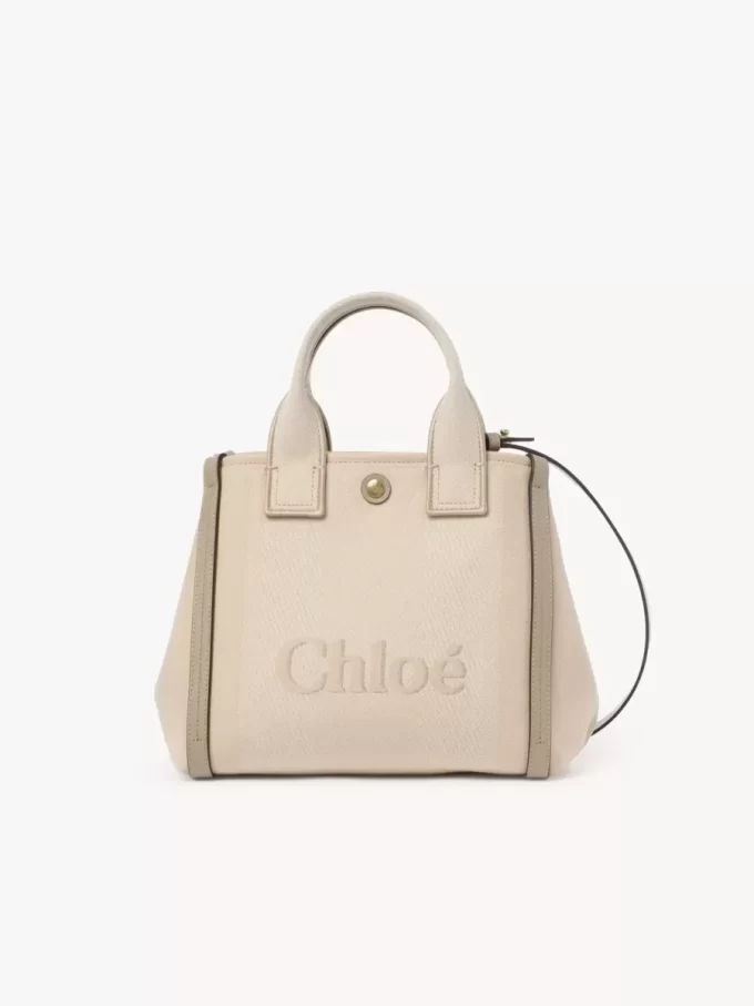 Kleine Chloé Carry-Einkaufstasche aus Canvas Kleine Chloé Carry-Einkaufstasche aus Canvas