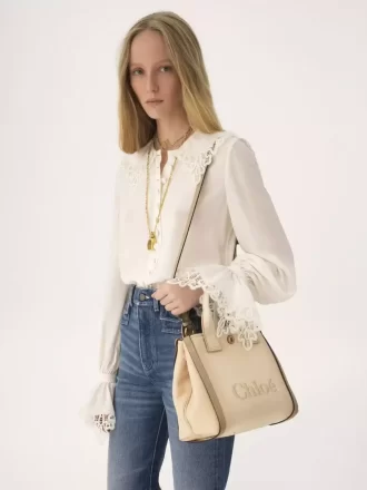 Kleine Chloé Carry-Einkaufstasche aus Canvas Kleine Chloé Carry-Einkaufstasche aus Canvas