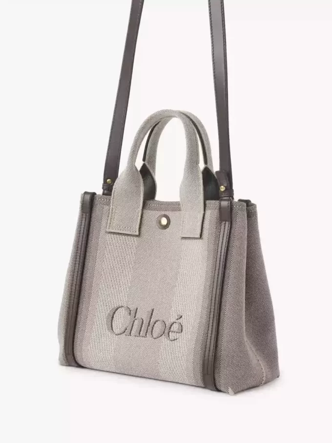 Kleine Chloé Carry-Einkaufstasche aus Canvas Kleine Chloé Carry-Einkaufstasche aus Canvas