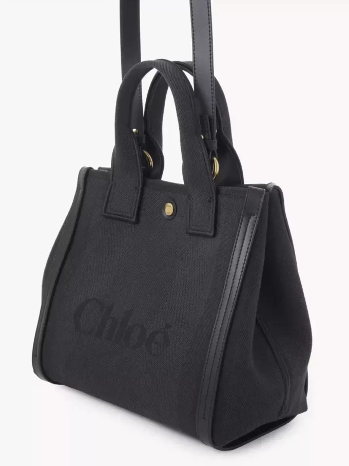 Kleine Chloé Carry-Einkaufstasche aus Canvas Kleine Chloé Carry-Einkaufstasche aus Canvas