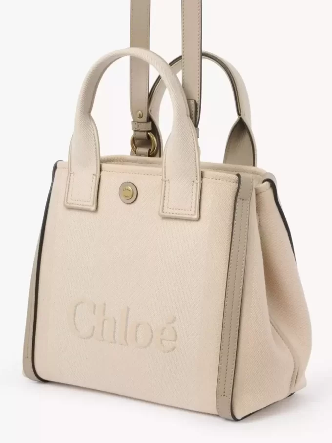 Kleine Chloé Carry-Einkaufstasche aus Canvas Kleine Chloé Carry-Einkaufstasche aus Canvas