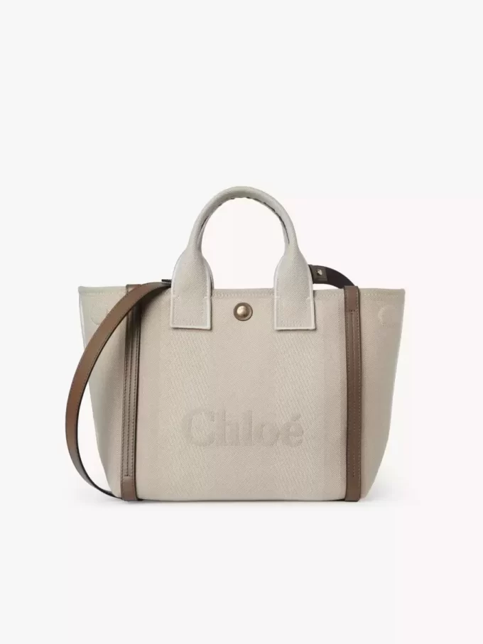 Kleine Chloé Carry-Einkaufstasche aus Canvas Kleine Chloé Carry-Einkaufstasche aus Canvas