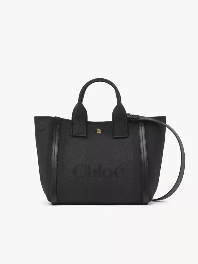 Kleine Chloé Carry-Einkaufstasche aus Canvas Kleine Chloé Carry-Einkaufstasche aus Canvas