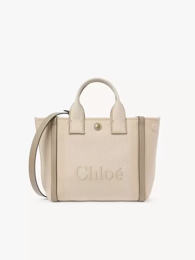 Kleine Chloé Carry-Einkaufstasche aus Canvas Kleine Chloé Carry-Einkaufstasche aus Canvas