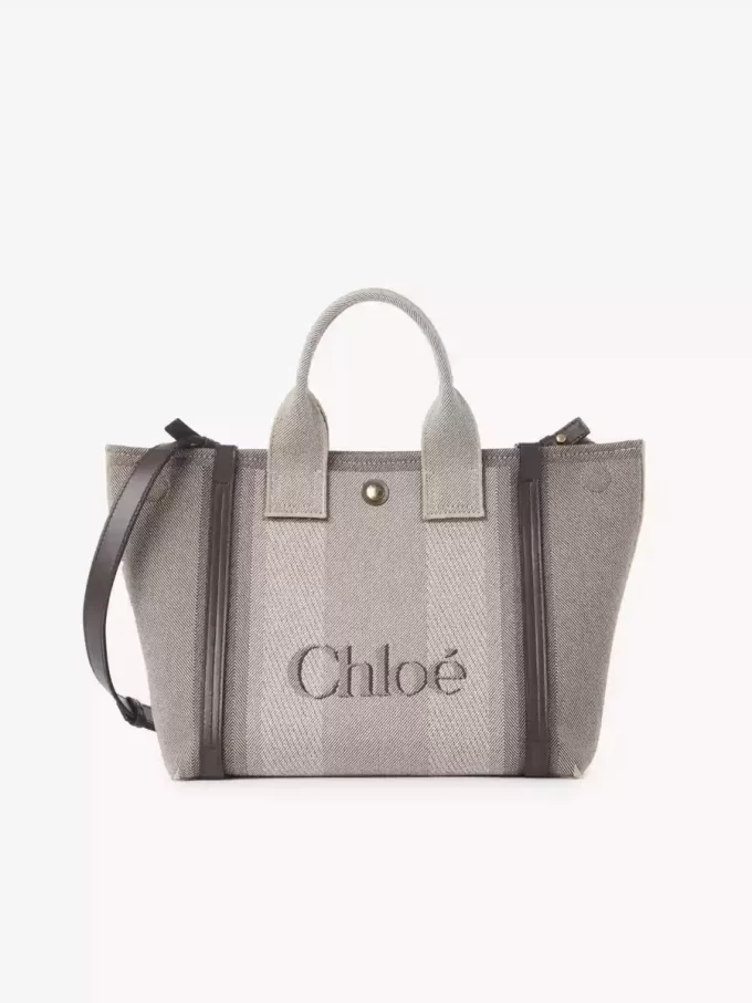 Kleine Chloé Carry-Einkaufstasche aus Canvas Kleine Chloé Carry-Einkaufstasche aus Canvas