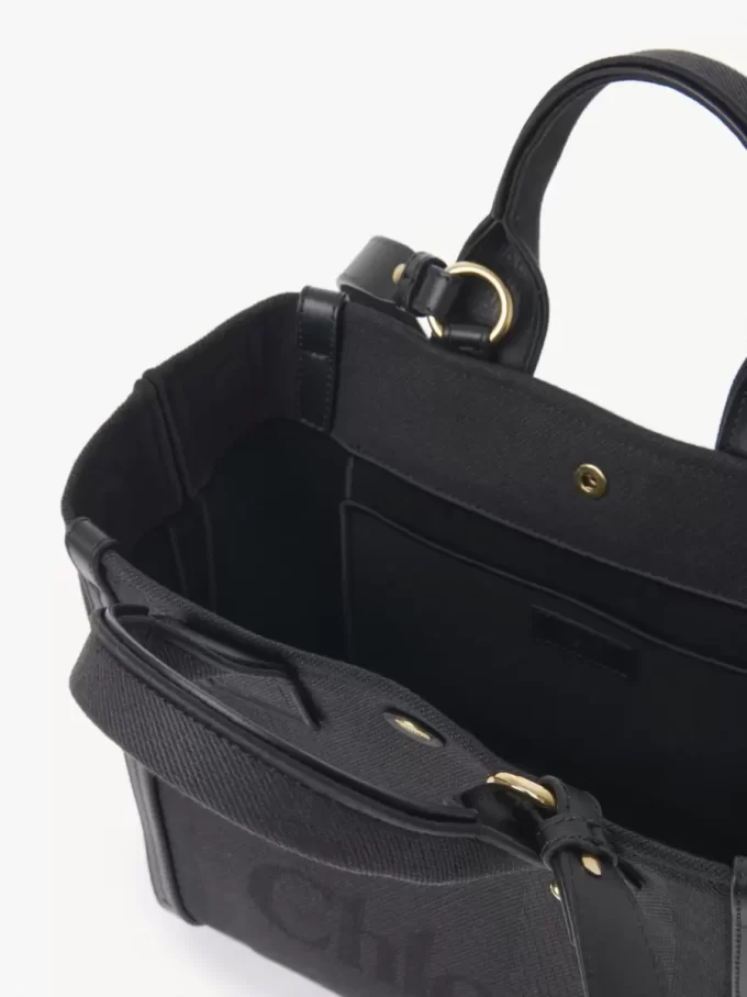 Kleine Chloé Carry-Einkaufstasche aus Canvas Kleine Chloé Carry-Einkaufstasche aus Canvas