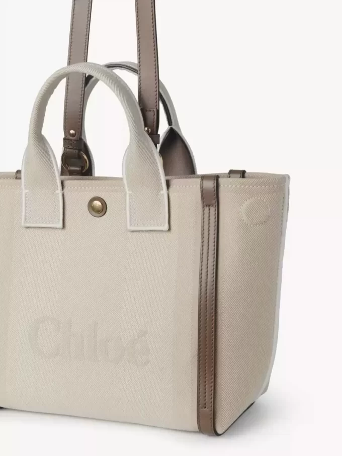 Kleine Chloé Carry-Einkaufstasche aus Canvas Kleine Chloé Carry-Einkaufstasche aus Canvas