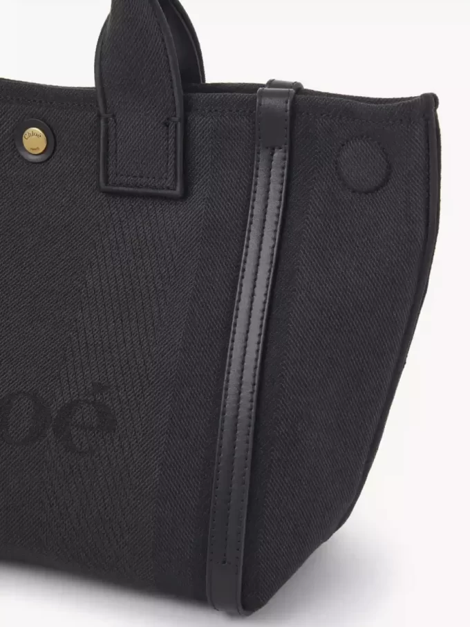 Kleine Chloé Carry-Einkaufstasche aus Canvas Kleine Chloé Carry-Einkaufstasche aus Canvas