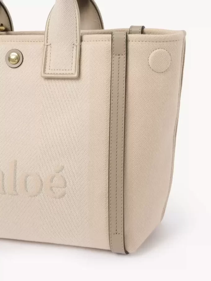 Kleine Chloé Carry-Einkaufstasche aus Canvas Kleine Chloé Carry-Einkaufstasche aus Canvas