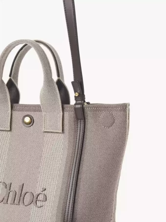Kleine Chloé Carry-Einkaufstasche aus Canvas Kleine Chloé Carry-Einkaufstasche aus Canvas