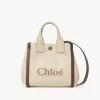 Kleine Chloé Carry-Einkaufstasche aus Fasern mit Basteffekt Kleine Chloé Carry-Einkaufstasche aus Fasern mit Basteffekt