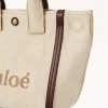 Kleine Chloé Carry-Einkaufstasche aus Fasern mit Basteffekt Kleine Chloé Carry-Einkaufstasche aus Fasern mit Basteffekt