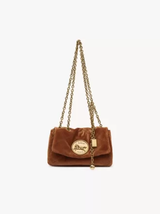 Kleine Chloé Heritage Schultertasche aus Samt