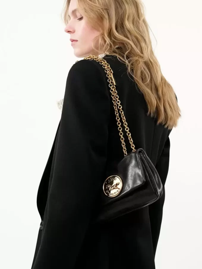 Kleine Chloé Heritage Umhängetasche aus genarbtem Leder Kleine Chloé Heritage Umhängetasche aus genarbtem Leder