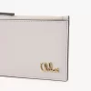 Kleine Chloé Iconic Geldbörse mit Kartenfächern aus genarbtem Leder