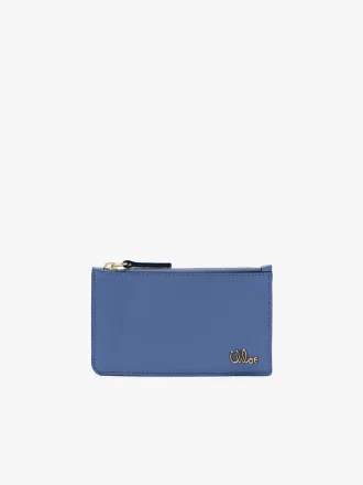 Kleine Chloé Iconic Geldbörse mit Kartenfächern aus glänzendem Leder