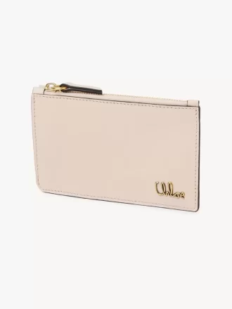 Kleine Chloé Iconic Geldbörse mit Kartenfächern aus glänzendem Leder