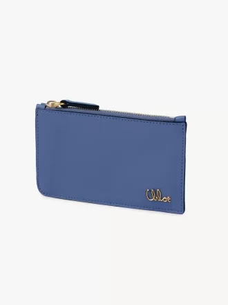 Kleine Chloé Iconic Geldbörse mit Kartenfächern aus glänzendem Leder