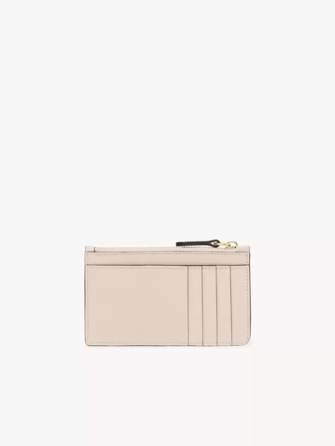 Kleine Chloé Iconic Geldbörse mit Kartenfächern aus glänzendem Leder