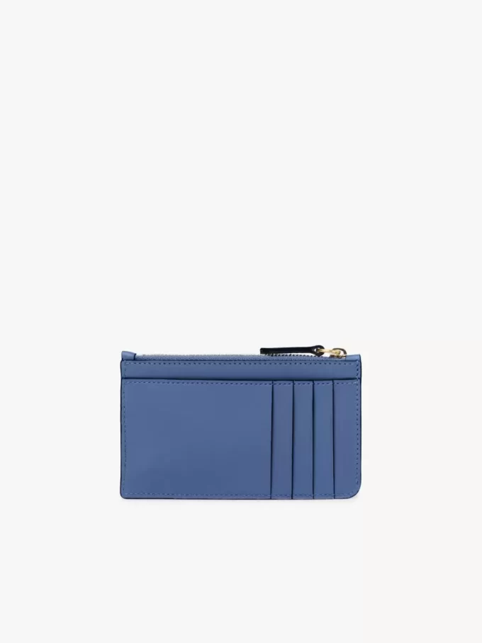 Kleine Chloé Iconic Geldbörse mit Kartenfächern aus glänzendem Leder