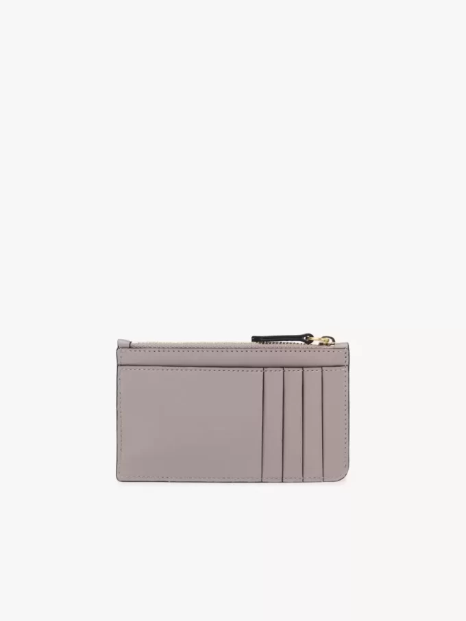 Kleine Chloé Iconic Geldbörse mit Kartenfächern aus glänzendem Leder