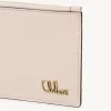 Kleine Chloé Iconic Geldbörse mit Kartenfächern aus glänzendem Leder