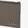 Kleine Chloé Iconic Geldbörse mit Kartenfächern aus glänzendem Leder