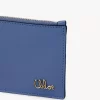 Kleine Chloé Iconic Geldbörse mit Kartenfächern aus glänzendem Leder