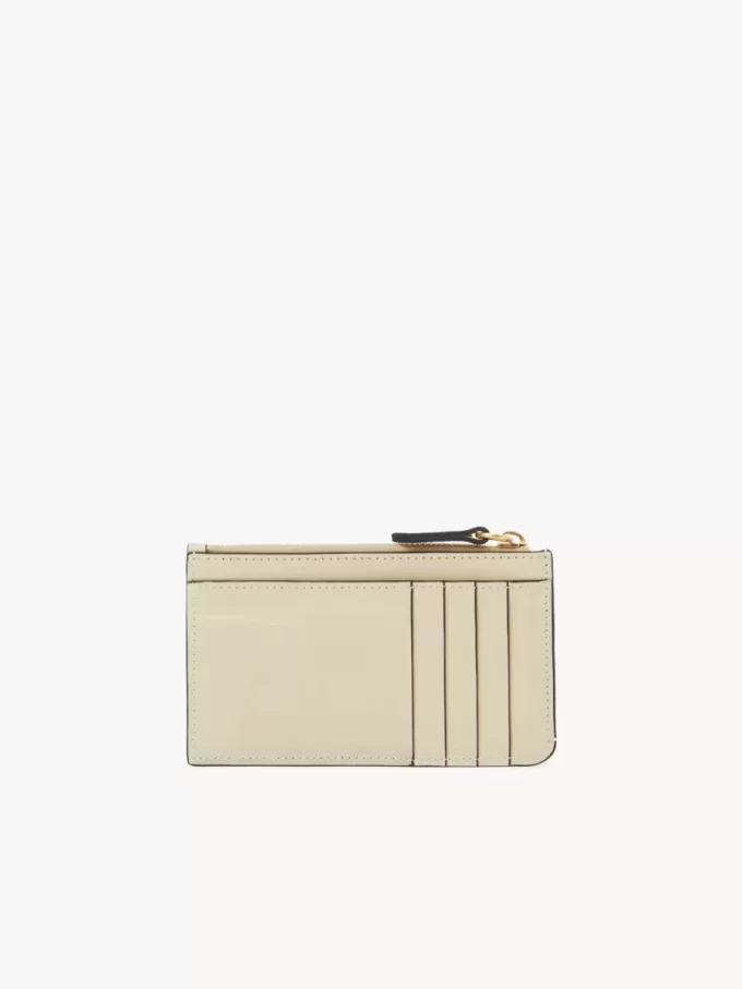 Kleine Chloé Iconic Geldbörse mit Kartenfächern aus Leder mit Kroko-Effekt