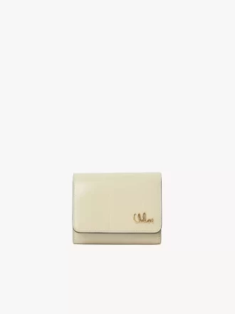 Kleine Chloé Iconic Trifold aus Leder mit Kroko-Effekt