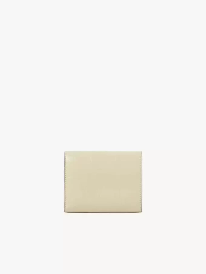 Kleine Chloé Iconic Trifold aus Leder mit Kroko-Effekt