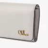 Kleine Chloé Iconic Trifold mit Münzfach aus genarbtem Leder