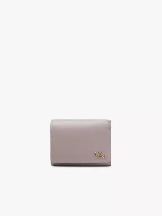 Kleine Chloé Iconic Trifold mit Münzfach aus glänzendem Leder