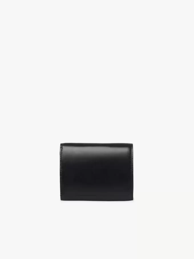 Kleine Chloé Iconic Trifold mit Münzfach aus glänzendem Leder