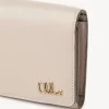 Kleine Chloé Iconic Trifold mit Münzfach aus glänzendem Leder