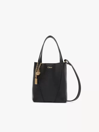 Kleine Chloé Spin Tote Bag aus genarbtem Leder
