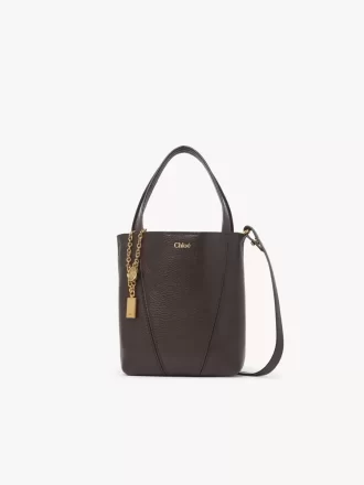 Kleine Chloé Spin Tote Bag aus genarbtem Leder
